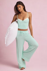 Modal Mid-Rise Pyjama Trousers in Mint