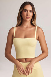 Modal Square-Neck Camisole Top in Lemon Sherbet