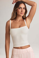 Modal Square-Neck Camisole Top in White