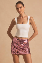 Modal Square-Neck Tank Top in White