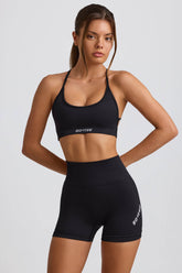 Super Sculpt Seamless Mini Shorts in Black