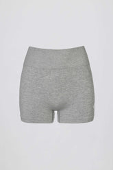 Super Sculpt Seamless Mini Shorts in Grey Marl