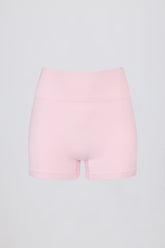 Super Sculpt Seamless Mini Shorts in Powder Pink