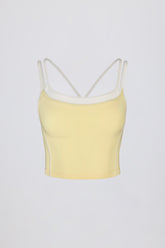 Soft Active Layered Tank Top in Soft Yellow