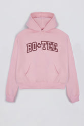 Appliqué Oversized Hoodie in Powder Pink