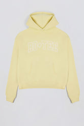 Appliqué Oversized Hoodie in Soft Yellow