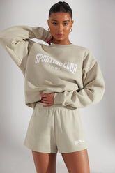 Straight Sweat Shorts in Limestone