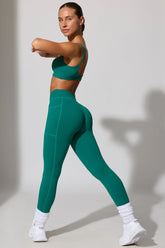 Full Length Leggings with Pockets in Teal