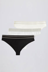 High-Waist Cheeky Briefs Bundle in Multi