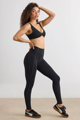 Soft Active High-Waist Leggings in Black
