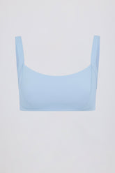 Soft Active Seam-Detail Sports Bra in Sky