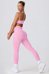 Soft Active Mid-Rise Leggings in Baby Pink