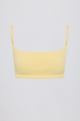 Square-Neck Bralette in Lemon