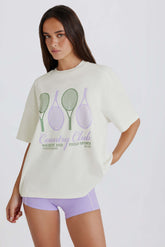 Oversized Graphic T-Shirt in Ivory