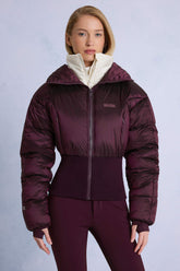 Waterproof Layered Ski Jacket in Burgundy