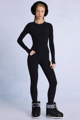 Thermal Base-Layer Leggings in Black