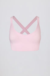 Super Sculpt Seamless Crossback Sports Bra in Powder Pink