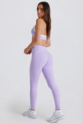 Soft Active Twist-Front Leggings in Lilac