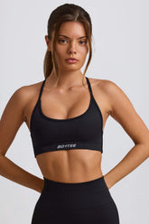 Super Sculpt Seamless Backless Sports Bra in Black