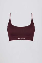 Super Sculpt Seamless Backless Sports Bra in Burgundy