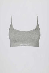 Super Sculpt Seamless Backless Sports Bra in Grey Marl