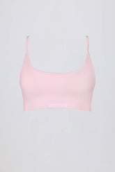 Super Sculpt Seamless Backless Sports Bra in Powder Pink