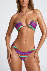 Micro Cheeky Bikini Bottoms in Multi Print