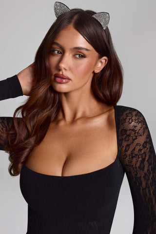 Cat Ears Headband in Black