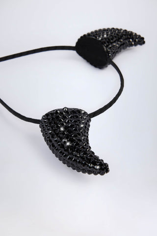 Devil Horns Headband in Black