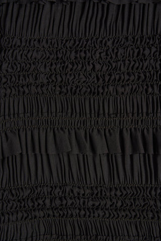 Ruffled Mid-Rise Shorts in Black