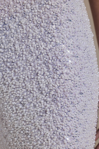 Embellished Cut-Out Jumpsuit in White