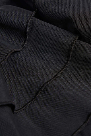 Ruffled Halterneck Bodysuit in Black