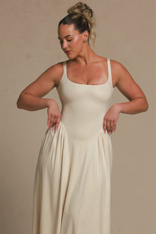 Modal A-Line Midaxi Dress in Ivory