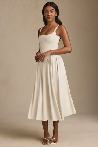 Modal A-Line Midaxi Dress in Ivory