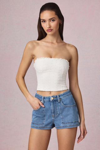 Broderie Anglaise Camisole Top in White