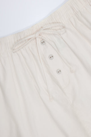 Tie-Front Cotton-Poplin Shorts in White
