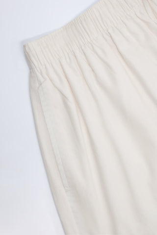 Tie-Front Cotton-Poplin Shorts in White
