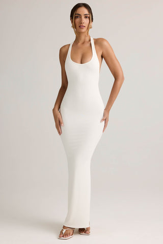 Modal Racerback Maxi Dress in White