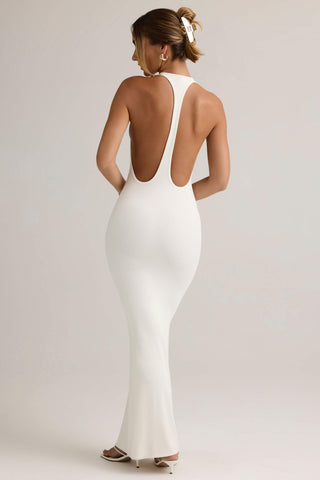 Modal Racerback Maxi Dress in White