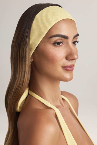 Modal Ribbed Headband in Lemon Sherbet