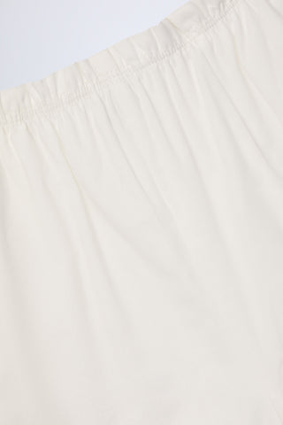 Wide-Leg Cotton-Poplin Trousers in White