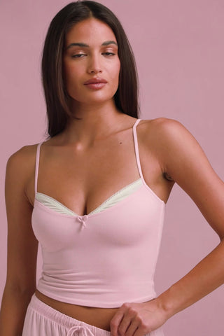 Modal Camisole Pyjama Top in Baby Pink