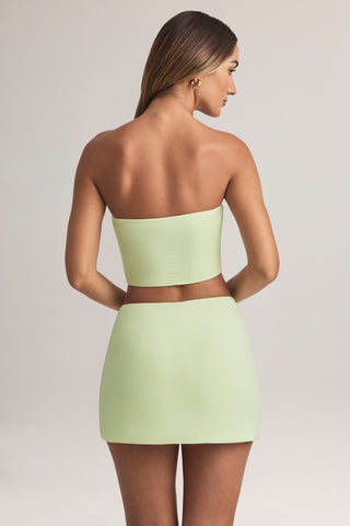 Modal Mid-Rise A-Line Mini Skirt in Sage Green