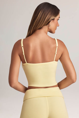 Modal Square-Neck Camisole Top in Lemon Sherbet