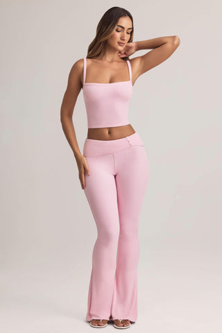 Modal Square-Neck Camisole Top in Pastel Pink