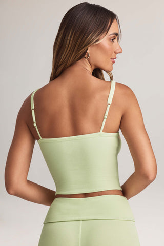 Modal Square-Neck Camisole Top in Sage Green