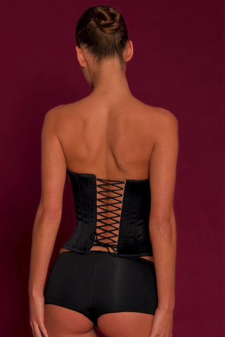 Slinky Jersey Low-Rise Hot Pants in Black