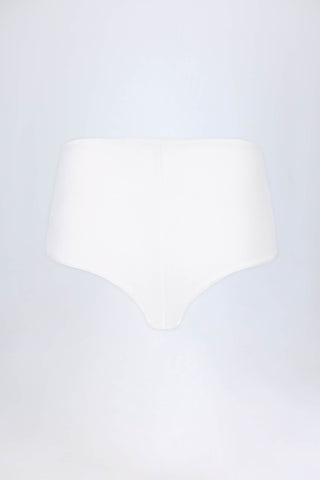 Slinky Jersey Low-Rise Hotpants in White