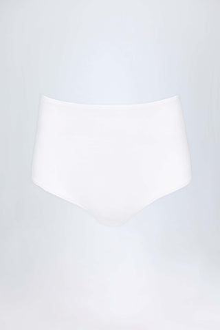 Slinky Jersey Low-Rise Hotpants in White