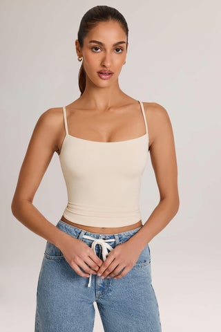 Modal Scoop-Neck Tank Top in Ivory